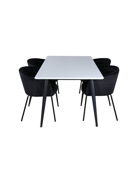 Matgrupp Jimmy med Berit matstolar, 150 × 90 cm