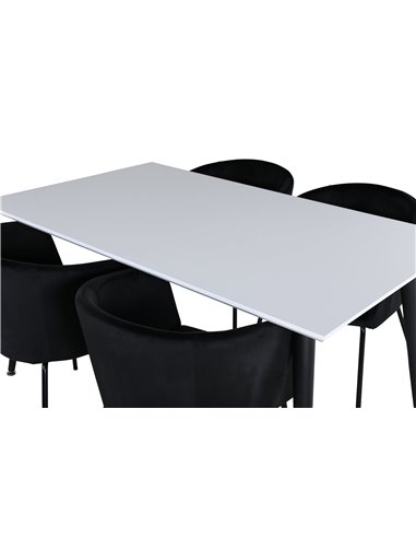 Matgrupp Jimmy med Berit matstolar, 150 × 90 cm