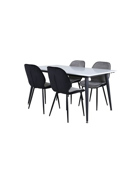 Matgrupp Jimmy med Emma matstolar, 150 × 90 cm
