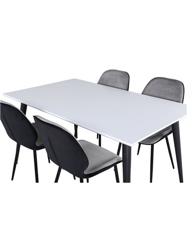 Matgrupp Jimmy med Emma matstolar, 150 × 90 cm