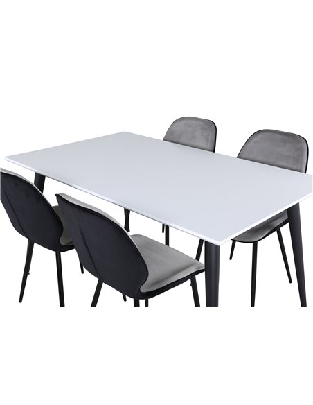 Matgrupp Jimmy med Emma matstolar, 150 × 90 cm
