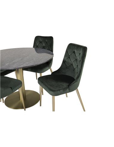 Matgrupp Estelle med Velvet Deluxe matstolar