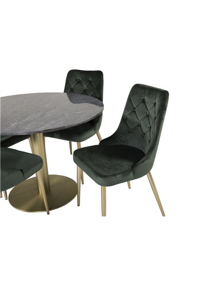Matgrupp Estelle med Velvet Deluxe matstolar