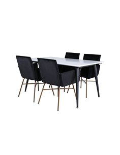 Matgrupp Jimmy med Petra matstolar, 150 × 90 cm