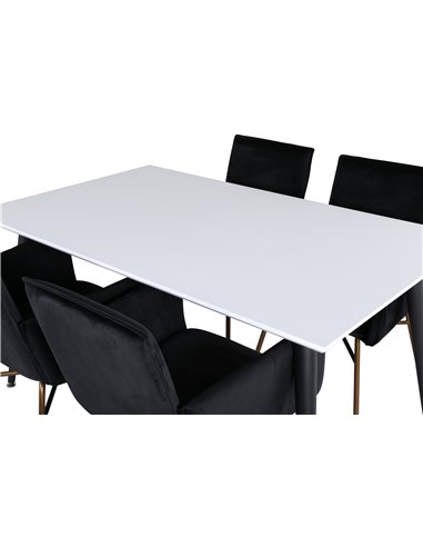 Matgrupp Jimmy med Petra matstolar, 150 × 90 cm