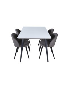Matgrupp Jimmy med Velvet matstolar, 150 × 90 cm 2