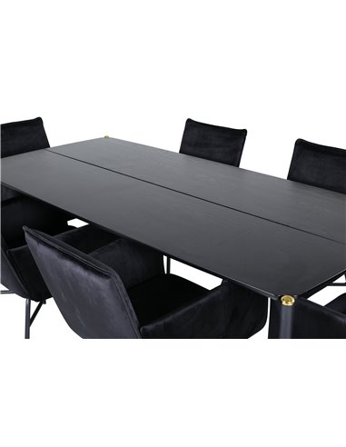 Matgrupp Pelle med Petra matstolar, 190 × 90 cm