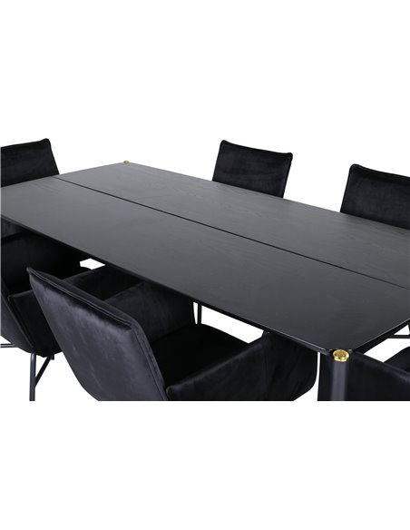 Matgrupp Pelle med Petra matstolar, 190 × 90 cm
