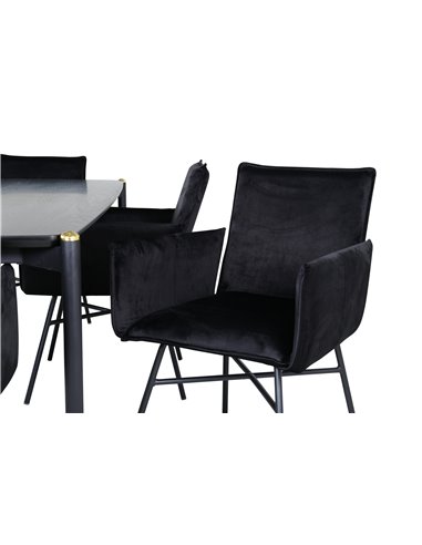 Matgrupp Pelle med Petra matstolar, 190 × 90 cm