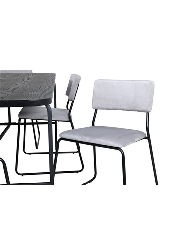 Matgrupp Uno med Kenth matstolar, 200 × 90 cm