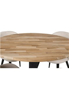 Matgrupp Cirebon med Velvet matstolar 2