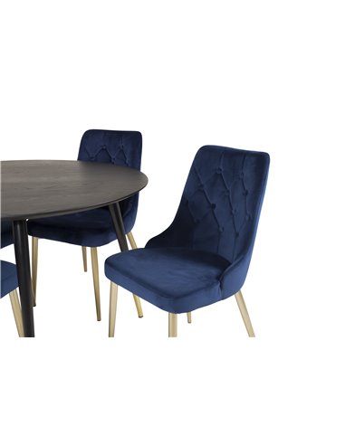 Matgrupp Dipp med Velvet Deluxe matstolar