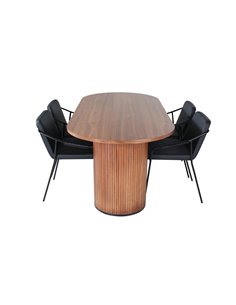 Matgrupp Bianca med Tvist matstolar, 200 × 90 cm 2