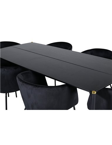 Matgrupp Pelle med Berit matstolar, 190 × 90 cm