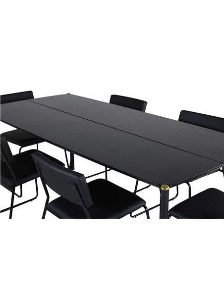 Matgrupp Pelle med Kenth matstolar, 190 × 90 cm