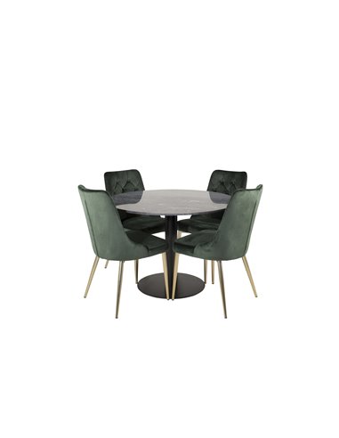 Matgrupp Estelle med Velvet Deluxe matstolar