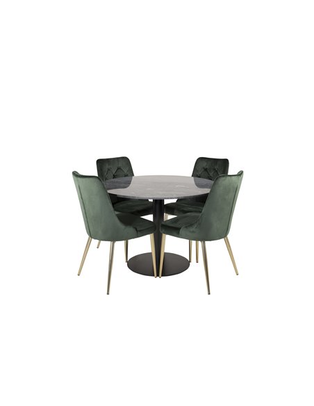 Matgrupp Estelle med Velvet Deluxe matstolar