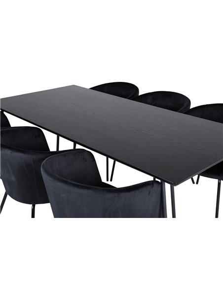 Matgrupp Petra med Berit matstolar, 190 × 90 cm