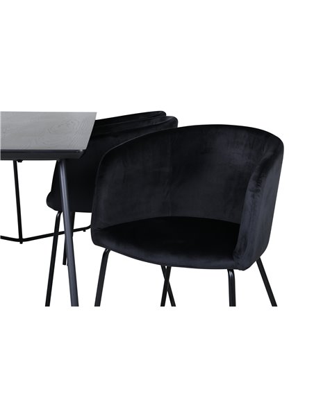 Matgrupp Petra med Berit matstolar, 190 × 90 cm