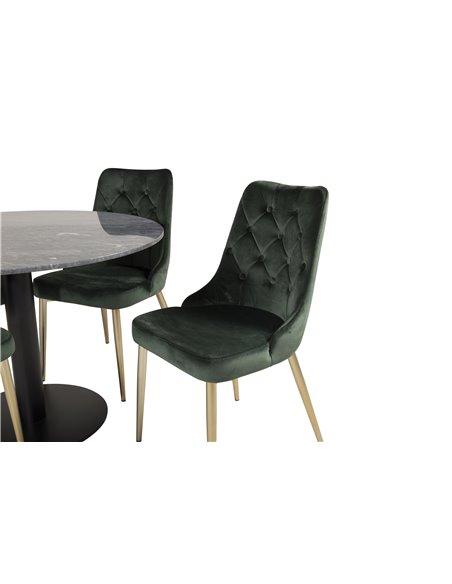 Matgrupp Estelle med Velvet Deluxe matstolar
