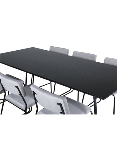 Matgrupp Petra med Kenth matstolar, 190 × 90 cm