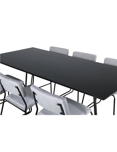 Matgrupp Petra med Kenth matstolar, 190 × 90 cm