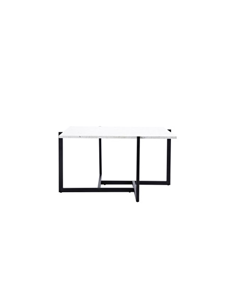 Soffbord Hybrid, 80 × 80 cm, Vit