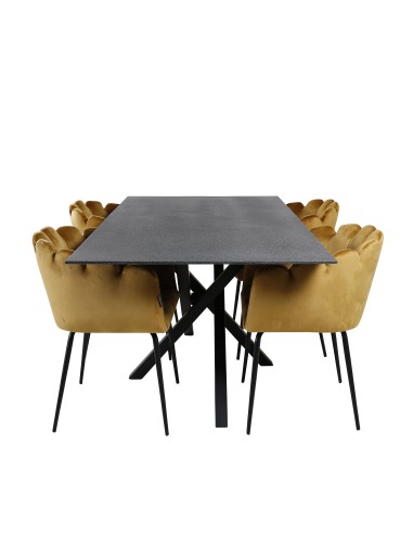 Matgrupp Piazza med Limhamn matstolar, 180 × 90 cm