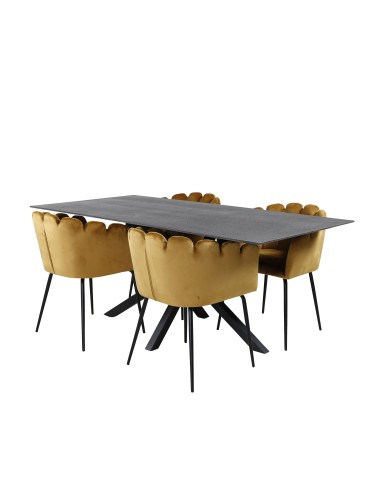 Matgrupp Piazza med Limhamn matstolar, 180 × 90 cm