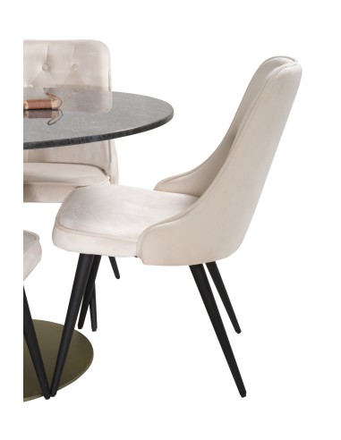 Matgrupp Estelle med Velvet Deluxe matstolar