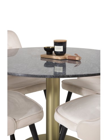 Matgrupp Estelle med Velvet Deluxe matstolar