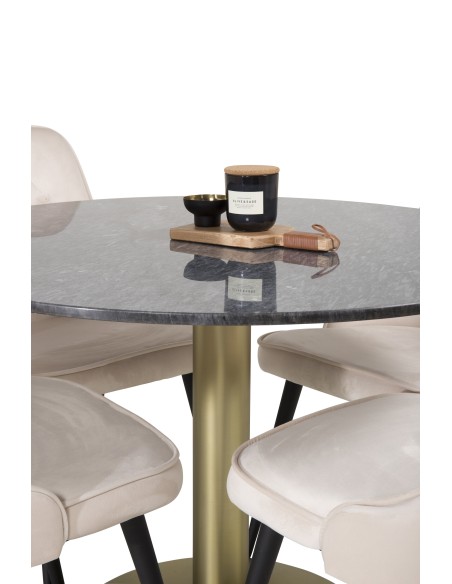 Matgrupp Estelle med Velvet Deluxe matstolar