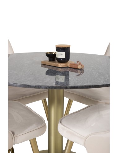 Matgrupp Estelle med Velvet Deluxe matstolar