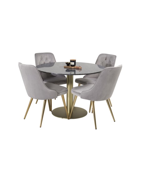 Matgrupp Estelle med Velvet Deluxe matstolar