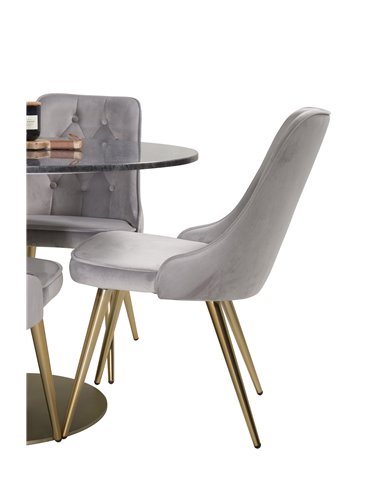 Matgrupp Estelle med Velvet Deluxe matstolar