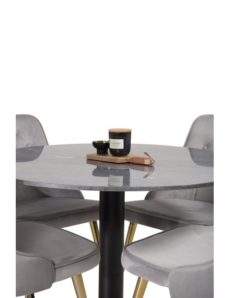 Matgrupp Estelle med Velvet Deluxe matstolar