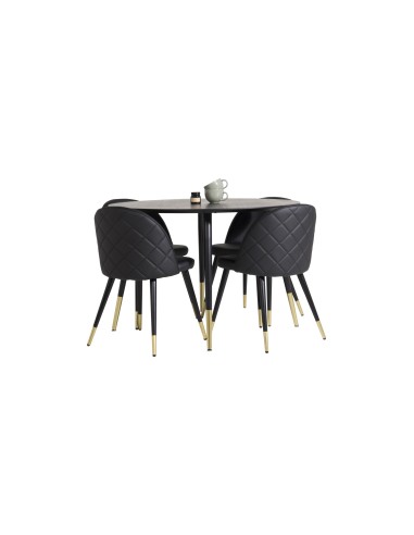 Matgrupp Dipp med Velvet matstolar