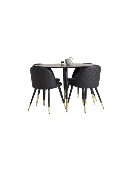 Matgrupp Dipp med Velvet matstolar