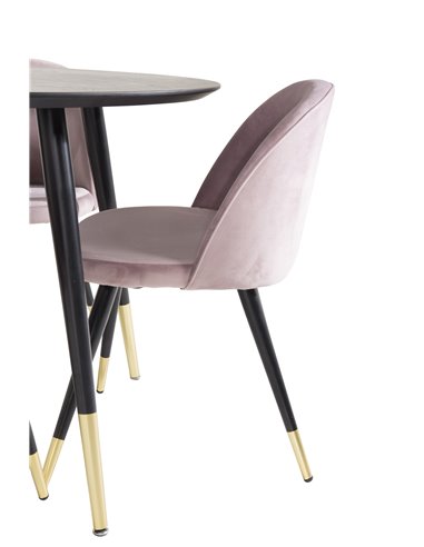 Matgrupp Dipp med Velvet matstolar