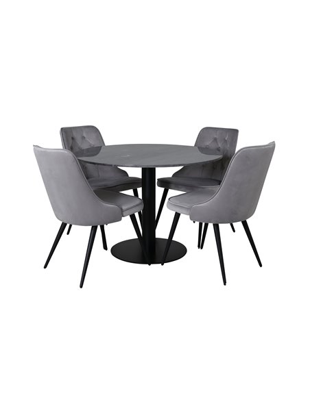 Matgrupp Estelle med Velvet Deluxe matstolar