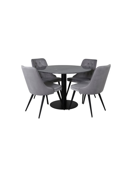 Matgrupp Estelle med Velvet Deluxe matstolar