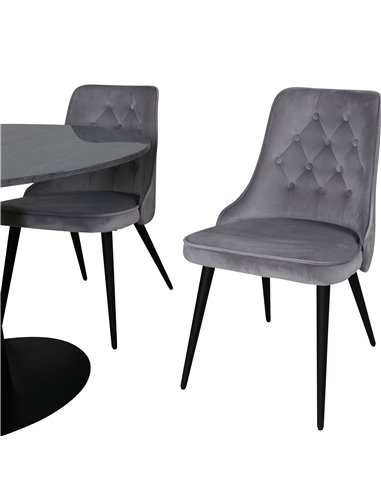 Matgrupp Estelle med Velvet Deluxe matstolar