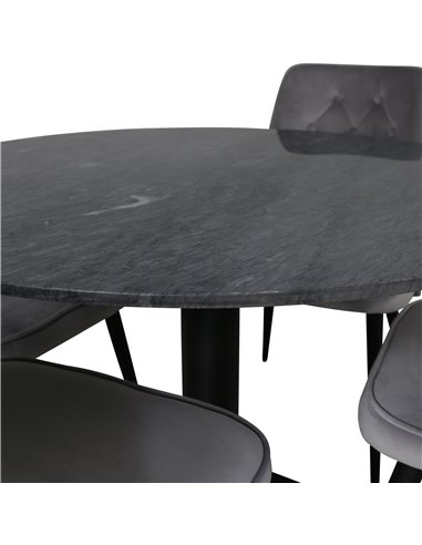 Matgrupp Estelle med Velvet Deluxe matstolar