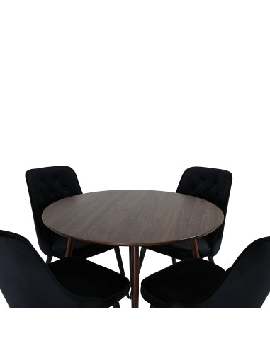 Matgrupp Plaza med Velvet Deluxe matstolar