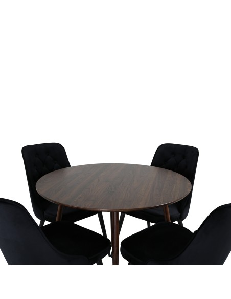 Matgrupp Plaza med Velvet Deluxe matstolar