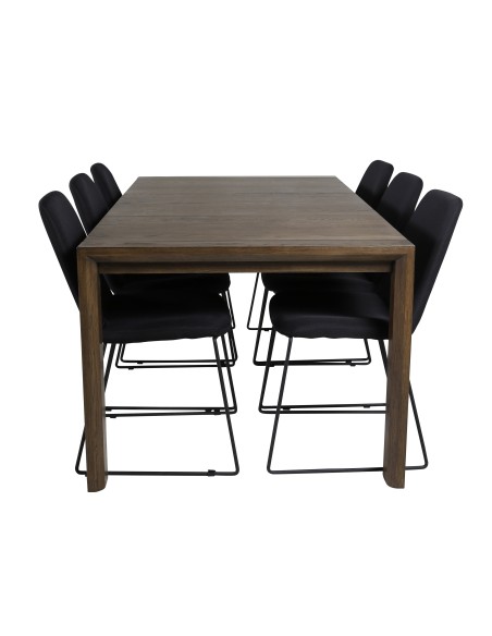 Matgrupp Slider med Muce matstolar, 170 × 95 cm