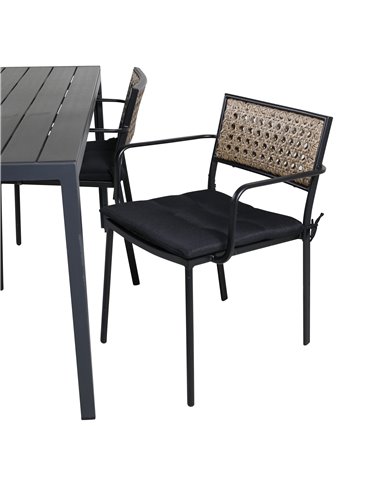 Matgrupp Break med Paola matstolar, 150 × 90 cm