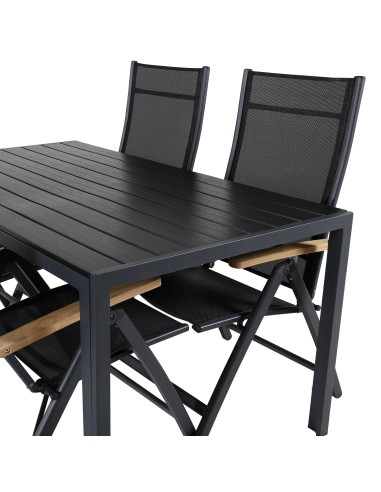 Matgrupp Break med Panama matstolar, 150 × 90 cm