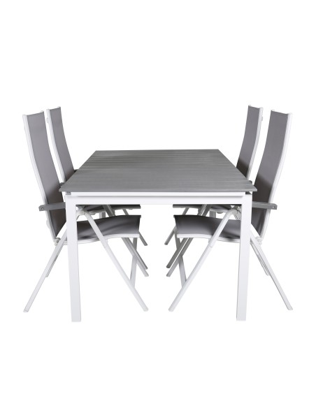 Matgrupp Levels med Albany matstolar, 160 × 100 cm