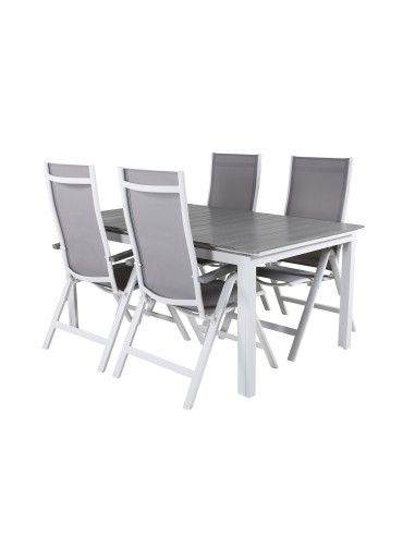 Matgrupp Levels med Albany matstolar, 160 × 100 cm